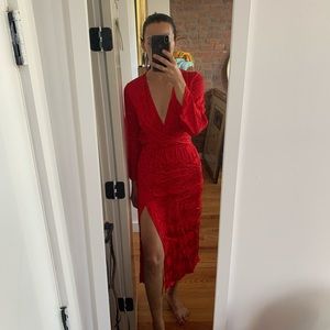 Top shop Red Silk Dress